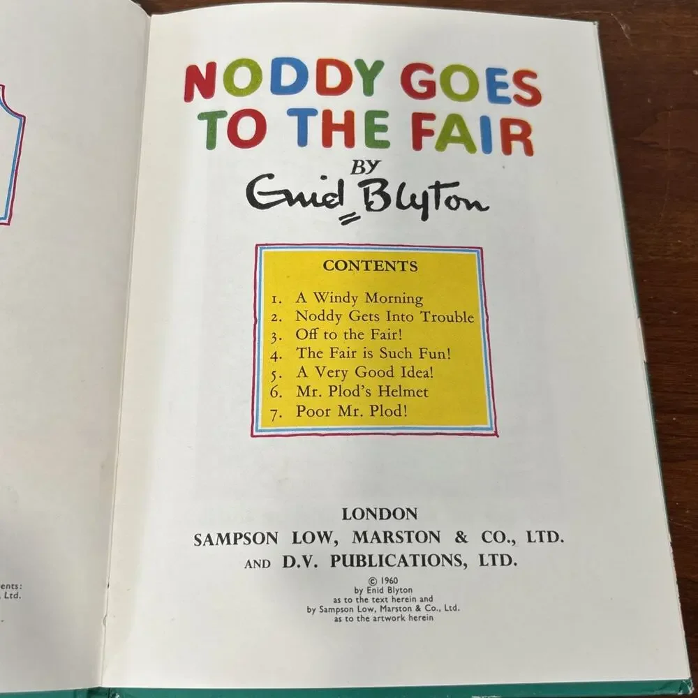 Noddy Goes to the Fair Enid Blyton First Edition 1960 Hardcover DJ Great Britain